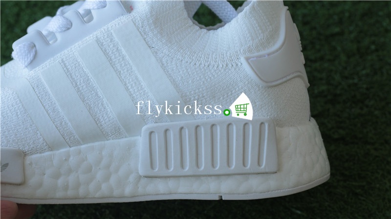 Real Boost Adidas Originals NMD R1 PK Triple White BA8630